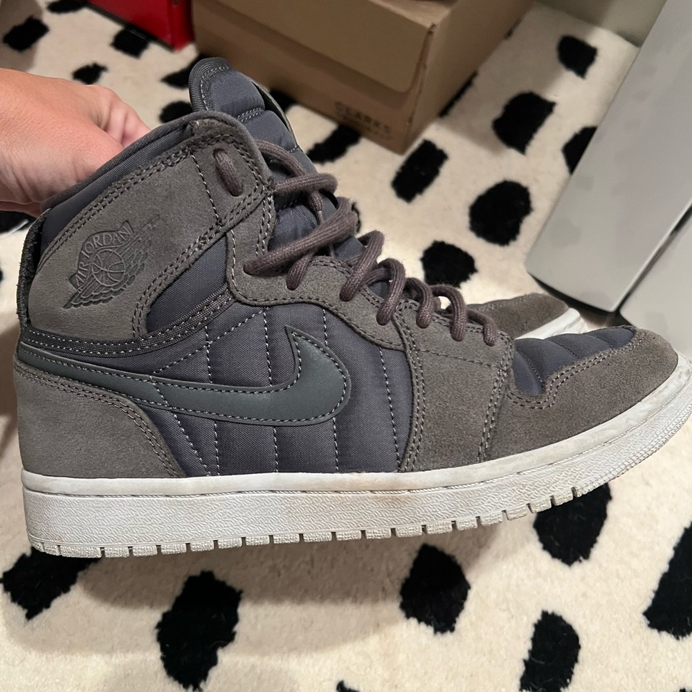 Rare 2017 Nike air Jordan 1 high strap dark grey suede basketball shoes men’s 7 - Picture 6 of 9